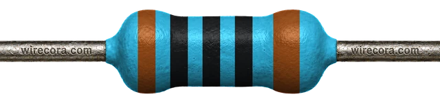 100 ohm resistor: brown, black, black, black and brown bands