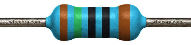 150 ohm resistor: brown, green, black, black and brown bands