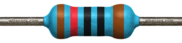 120 ohm resistor: brown, red, black, black and brown bands