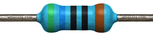 560 ohm resistor: green, blue, black, black and brown bands