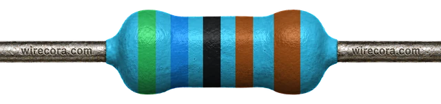 5.6 kilohm resistor: green, blue, black, brown and brown bands