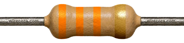 33 kilohm resistor: orange, orange, orange and gold bands